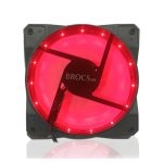 Brocs Ventilador LED Rojo 120mm 4 Pines