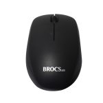 Brocs Mouse Óptico Inalámbrico 1200 DPI, Negro