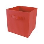 Basic Living Cubo Organizador De Tela 28x28x28cm Color Rojo