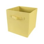 Basic Living Cubo Organizador De Tela 28x28x28cm Color Amarillo
