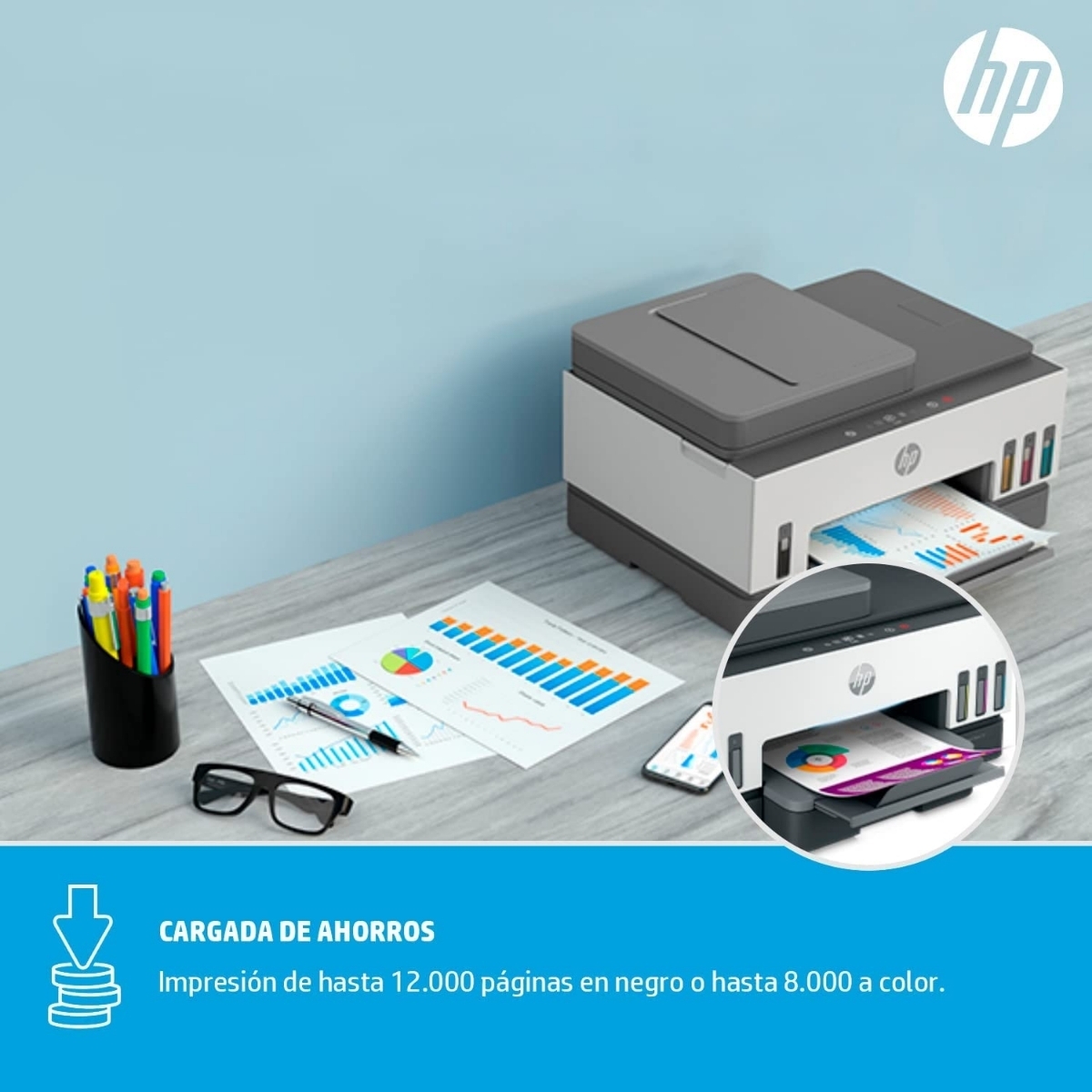 Hp Impresora Multifuncional Smart Tank De Sistema Continuo D Plex