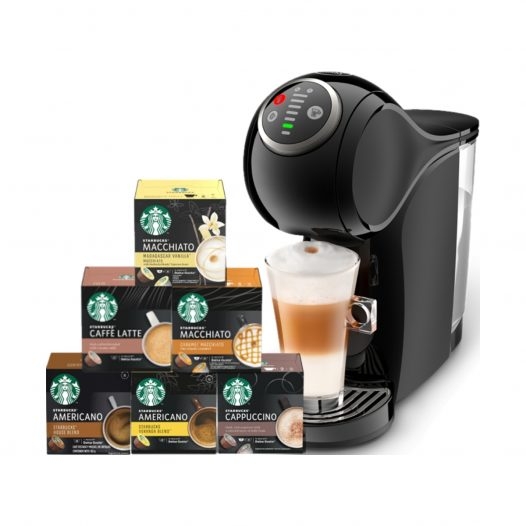 Nescafé Cafetera Genio S Plus Dolce Gusto + 8 Cajas de Capsulas Starbucks