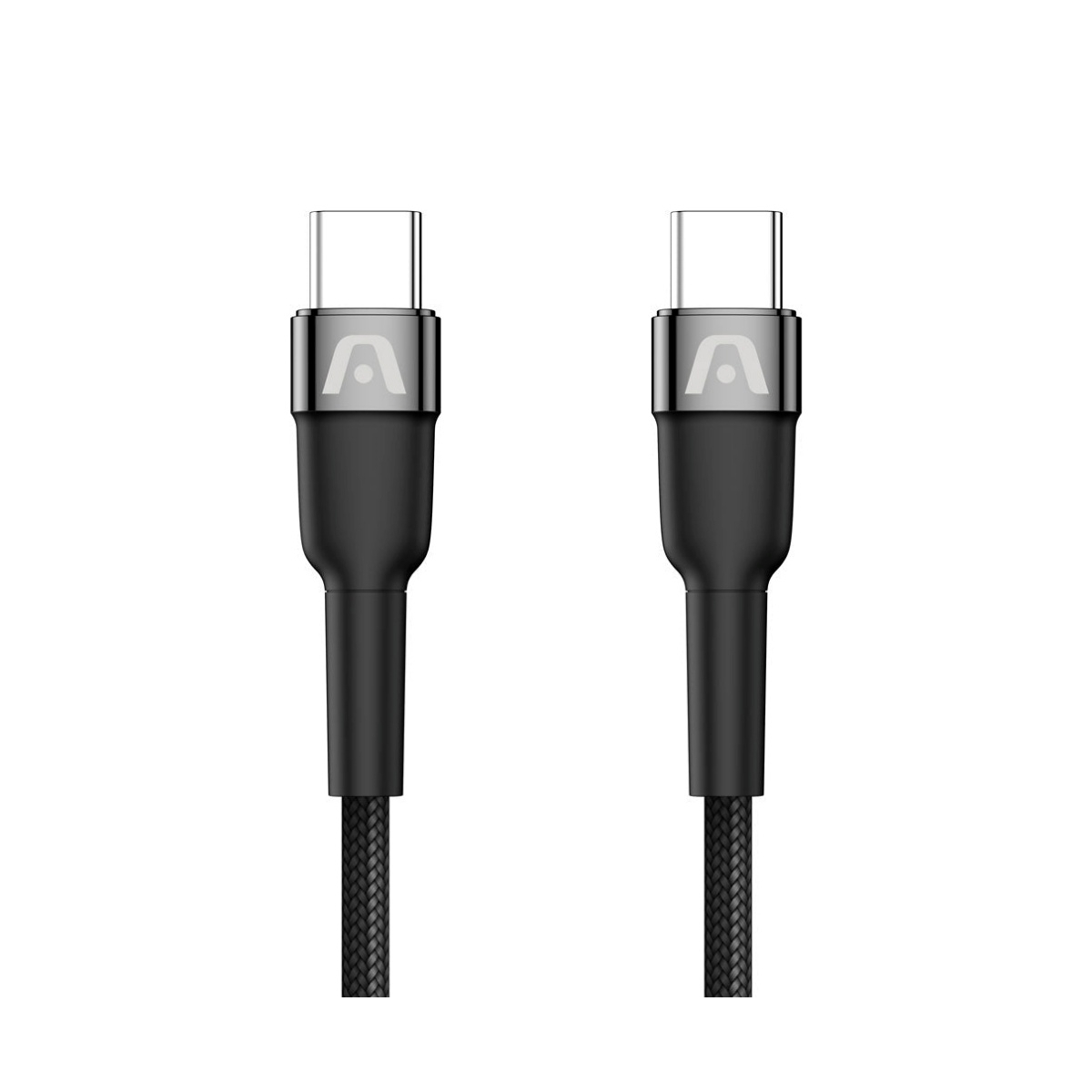 Argom Cable De Carga Usb Tipo C A Tipo C Nylon W Dura Speed Metros Negro Kemik Guatemala